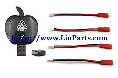 LinParts.com - 1 charge 4 Battery charging conversion line [Suitable for JST head battery]
