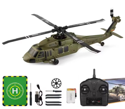 WLtoys XK K170 UH-60L 2.4G 4CH 6-Akselin Gyro Harjaton Moottori Armeijanvihreä RC-helikopteri (kuva varten) WLtoys XK K170 UH-60L 2.4G 4CH 6-Akselin Gyro Harjaton Moottori Armeijanvihreä RC-helikopteri