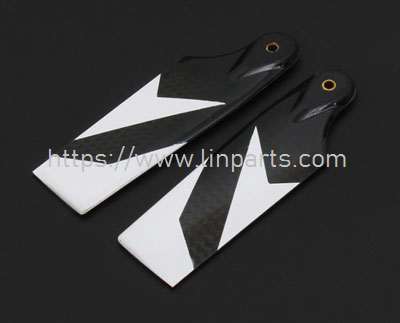 LinParts.com - ALZRC Devil 505 FAST RC Helicopter Spare Parts: 1set Carbon Fiber Tail Rotor - 80mm D505F63 (SAB500S)