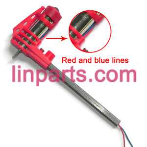 LinParts.com - Attop toys YD Quadcopter YD-717 Spare Parts: side bar set(Red motor deck)Red/Blue wire