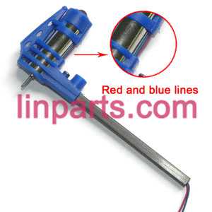 LinParts.com - Attop toys YD Quadcopter YD-717 Spare Parts: side bar set(Blue motor deck)Red/Blue wire