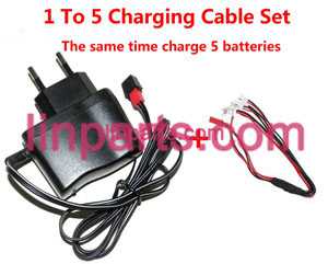 LinParts.com - Attop toys YD Quadcopter YD-717 Spare Parts: 1 to 5 wall charger and charging plug lines