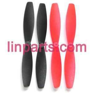 LinParts.com - Attop toys YD Quadcopter YD-717 Spare Parts: main blades set(Black/Red)