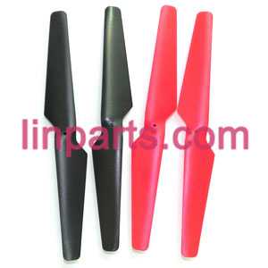 LinParts.com - Attop toys YD UFO Quadcopter YD-719 YD-719C Spare Parts: main blades(Black and Red)