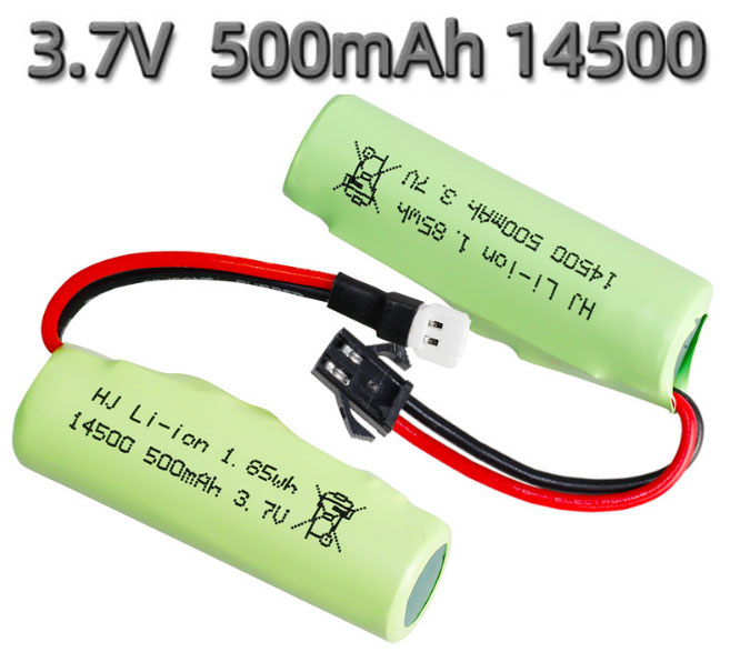 LinParts.com - 14500 3.7V 500mAh High magnification cylindrical lithium battery