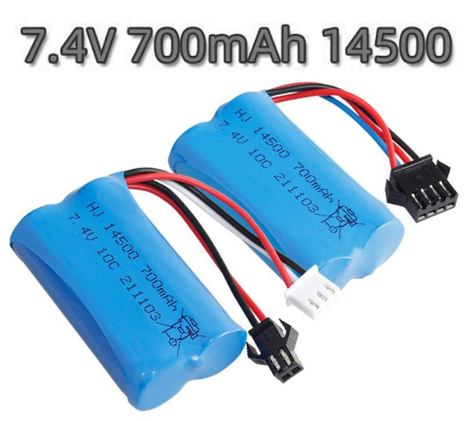 LinParts.com - 14500 7.4V 700mAh High magnification cylindrical lithium battery