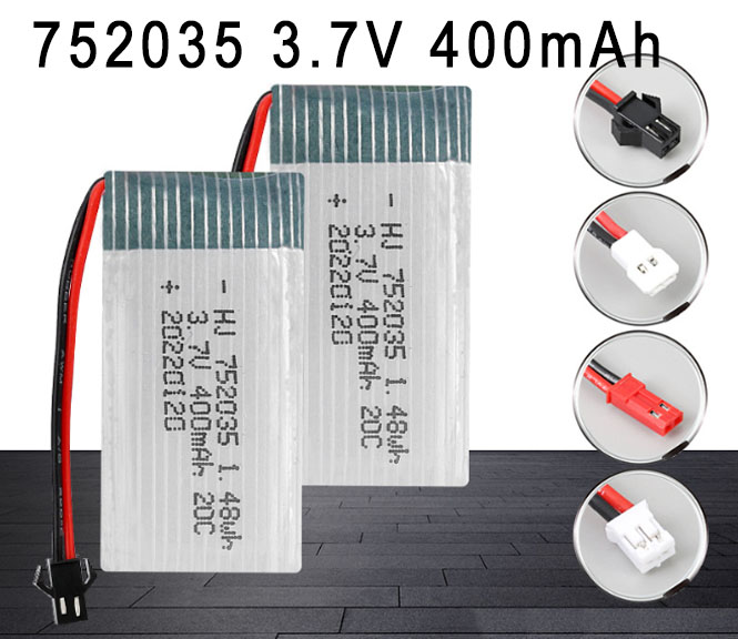 LinParts.com - 752035 3.7V 400mAh High magnification polymer lithium battery