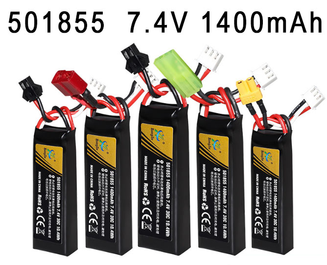 LinParts.com - 501855 7.4V 1400mAh High magnification polymer lithium battery