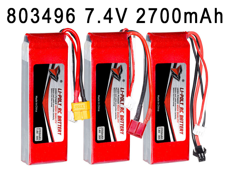 LinParts.com - 803496 7.4V 2700mAh High magnification polymer lithium battery