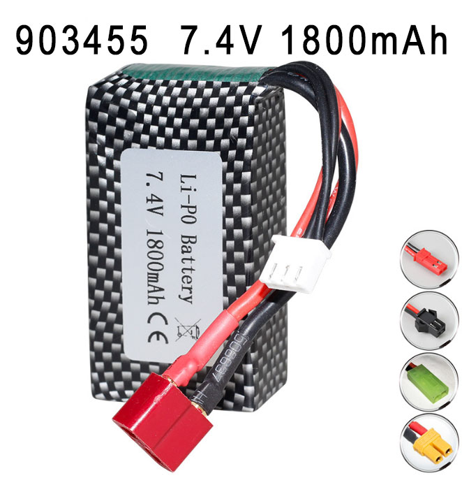 LinParts.com - 903455 7.4V 1800mAh High magnification polymer lithium battery
