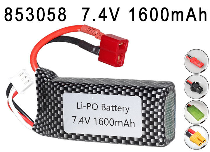 LinParts.com - 853058 7.4V 1600mAh High magnification polymer lithium battery