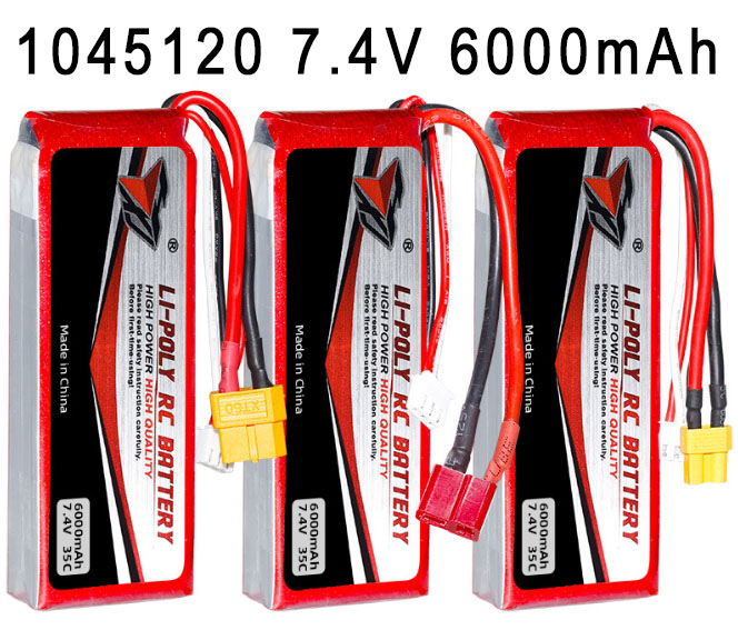 LinParts.com - 1045120 7.4V 6000mAh High magnification polymer lithium battery
