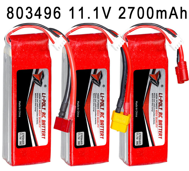 LinParts.com - 803496 11.1V 2700mAh High magnification polymer lithium battery
