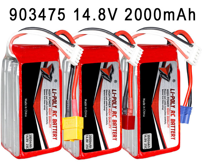 LinParts.com - 903475 14.8V 2000mAh High magnification polymer lithium battery