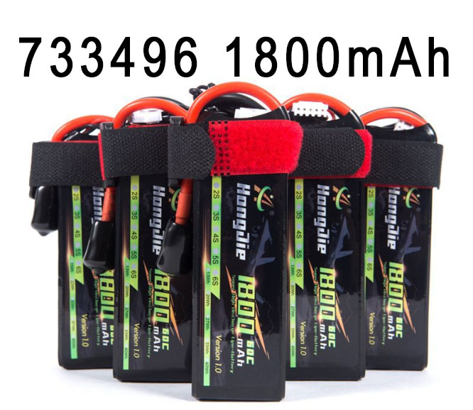 LinParts.com - 733496 7.4V/11.1V/14.8V/18.5V/22.2V 1800mAh High magnification polymer lithium battery 2S/3S/4S/5S/6S