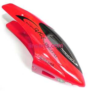 LinParts.com - BO RONG BR6608 Helicopter Spare Parts: Head cover\Canopy(Red)