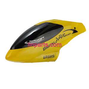 LinParts.com - BO RONG BR6608 Helicopter Spare Parts: Head cover\Canopy(Yellow)