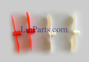 LinParts.com - Cheerson CX-17 Cricket RC Quadcopter Spare Parts: Main blades set[White+Red]