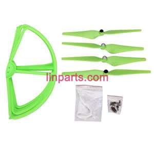 LinParts.com - Cheerson CX-22 Follow Me 4CH 6-Axis Dual GPS Quadcopter Spare Parts: main blades set +protection set【Green】