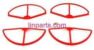 LinParts.com - Cheerson CX-22 Follow Me 4CH 6-Axis Dual GPS Quadcopter Spare Parts: protection set【Red】