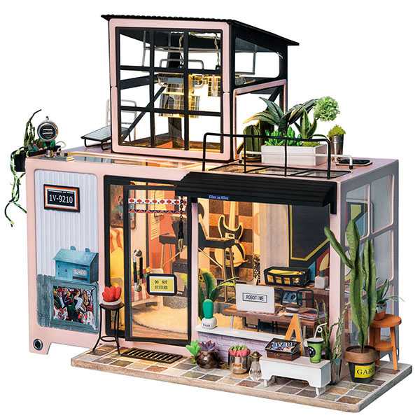 LinParts.com - Miniature Model Fashion Studio [Kevin’s Studio] Rolife Doll house Wooden Room Kit