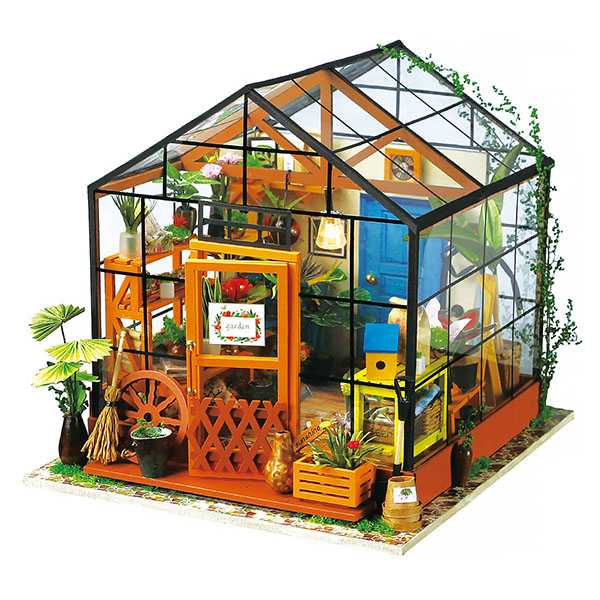 LinParts.com - Miniature Model Green-house Flower House [Cathy’s Flower House] Rolife Doll house Wooden Room Kit