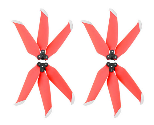 LinParts.com - DJI Mavic AIR 2 Drone spare parts: 7238f three-blade noise reduction propeller Red 1set