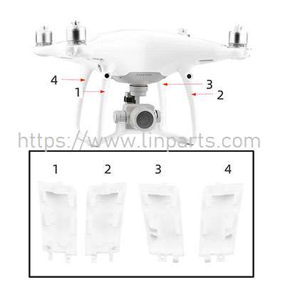LinParts.com - DJI Phantom 4 Pro V2.0 RC Drone: Landing gear antenna cover
