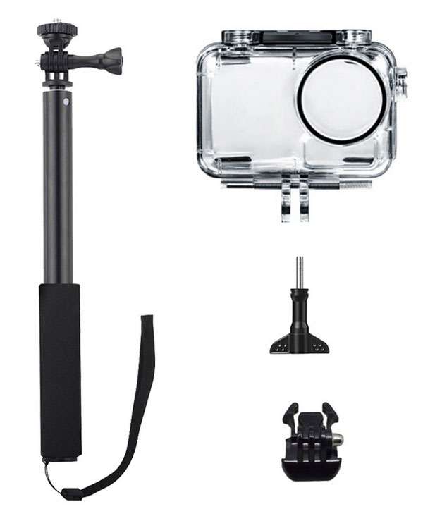 LinParts.com - DJI Osmo Action spare parts: Extended selfie stick + round waterproof case