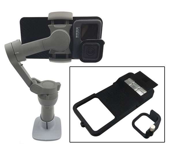 LinParts.com - DJI Osmo OM 4 spare parts: Phone PTZ OM4 to GoPro9 Mounting bracket adapter
