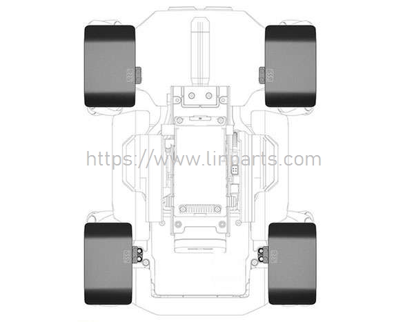 LinParts.com - DJI RoboMaster S1 Spare parts: Mudguard CNC aluminum alloy upgrade