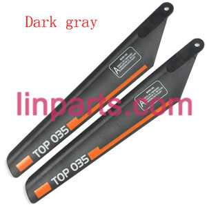 LinParts.com - Feixuan Fei Lun RC Helicopter FX060 FX060B Spare Parts: main blades(Dark gray)