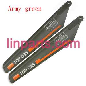 LinParts.com - Feixuan Fei Lun RC Helicopter FX060 FX060B Spare Parts: main blades(Army green)