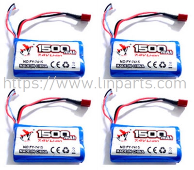 LinParts.com - FeiYue FY08 RC Car Spare Parts: FY7415 7.4V 1500mAh battery 4pcs