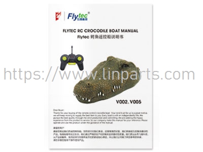 LinParts.com - Flytec V005 Crocodile RC Boat Spare Parts: English instruction manual