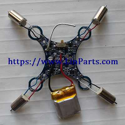 LinParts.com - FQ777 124 RC Quadcopter Spare parts: 4pcs Motor + Circuit board + 3.7V 100mAh Battery
