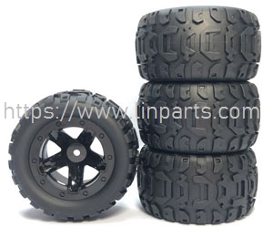 LinParts.com - HBX 16889 16889A RC Car Spare Parts: M16038 Wheel Black