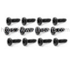 LinParts.com - HBX 16889 16889A RC Car Spare Parts: S007 Pan Head Self Tapping Screws PBHO2*8mm