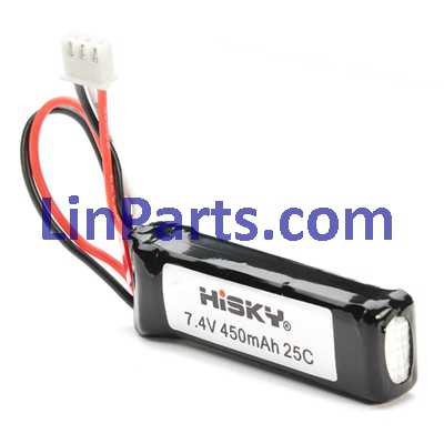 LinParts.com - HiSky HCP100S RC Helicopter Spare Parts: Battery 7.4V 450mAh