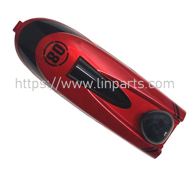 LinParts.com - HONGXUNJIE HJ808 RC speed boat Spare Parts: HJ808-B018 Red upper cover component