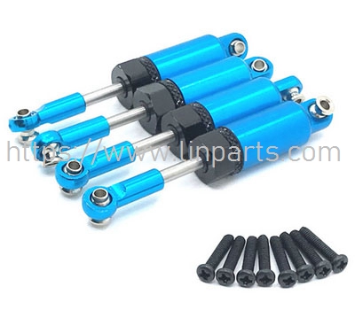 LinParts.com - HS 18311 RC Car Spare Parts: Metal upgraded hydraulic front and rear shock absorbers Blue