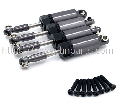 LinParts.com - HS 18311 RC Car Spare Parts: Metal upgraded hydraulic front and rear shock absorbers Titanium color