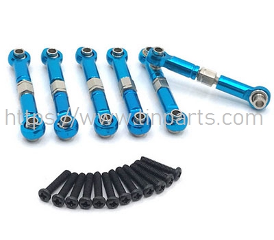 LinParts.com - HS 18311 RC Car Spare Parts: Upgrade metal adjustable front and rear pull rods Blue - Click Image to Close