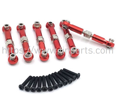 LinParts.com - HS 18311 RC Car Spare Parts: Upgrade metal adjustable front and rear pull rods Red
