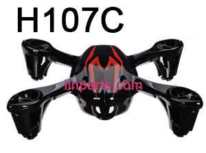 LinParts.com - Hubsan X4 H107C H107C+ H107D H107D+ H107L Quadcopter Spare Parts: Upper cover body shell (Black-Red)(H107-a26)