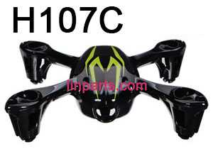 LinParts.com - Hubsan X4 H107C H107C+ H107D H107D+ H107L Quadcopter Spare Parts: Upper cover body shell (Black-Green)(H107-a22)