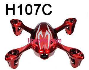 LinParts.com - Hubsan X4 H107C H107C+ H107D H107D+ H107L Quadcopter Spare Parts: Upper cover body shell (Red-White)(H107-a21)
