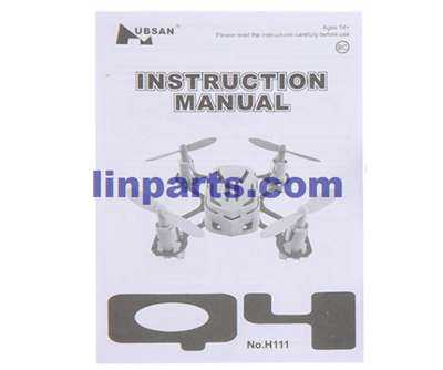 LinParts.com - Hubsan Nano Q4 H111 RC Quadcopter Spare Parts: English manual book
