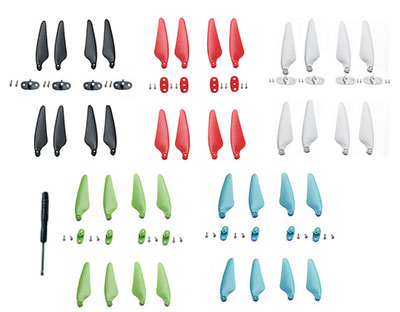LinParts.com - Hubsan H117S Zino RC Drone Spare Parts: Propeller 5set 5 colors [Black+White+Green+Red+blue]