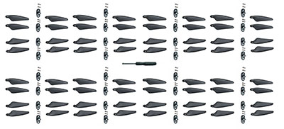 LinParts.com - Hubsan H117S Zino RC Drone Spare Parts: Propeller Black 8set